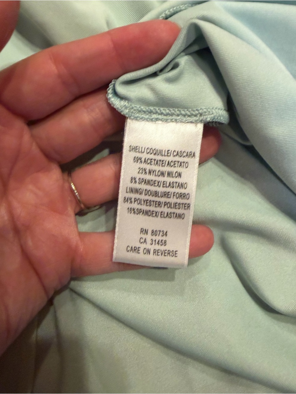 BCBGMAZAZRIA Mint Green Drape Dress Bridesmaid - Picture 5 of 5